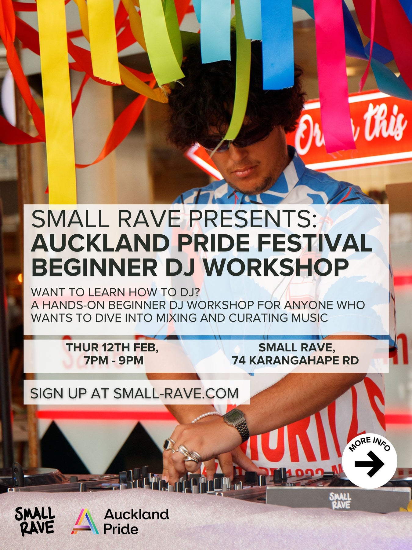 Electronic Workshop Rave SMALL RAVE PRESENTS: AUCKLAND PRIDE FESTIVAL BEGINNER DJ WORKSHOP
