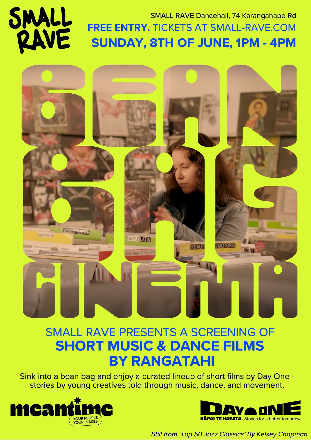 SMALL RAVE: Bean Bag Cinema - FREE Tickets!